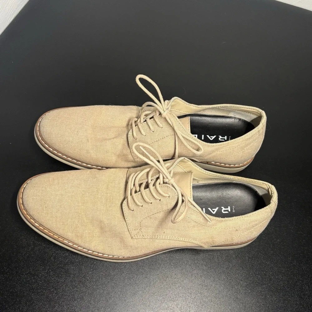 The Rail Xander Men's Plain Toe Derby Canvas Lace-up Oxfords Size 8/8.5‎ 42 EU